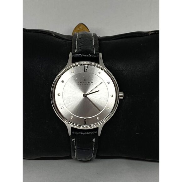 Skagen Anita Lille SKW2149 Women\'s Black Leather Analog Dial Watch Quartz JK640 main image 4
